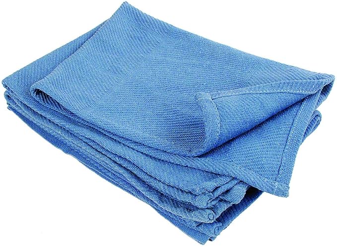 24 Pieces NEW BLUE GLASS CLEANING SHOP TOWELS/HUCK/SURGICAL/DETAILING TOWELS