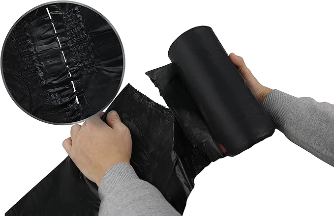 Begale 7 Gallon Drawstring Trash Bags Black 110 Counts
