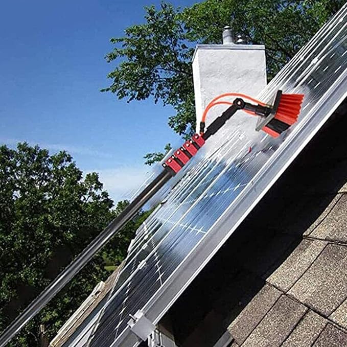 Window Cleaning Pole Water Fed Telescopic Brush Extendable Cleaner Conservatory Roof Cleaning Photovoltaic and Solar Panels 12FT-35FT19FT/6M (24FT/7.2M)