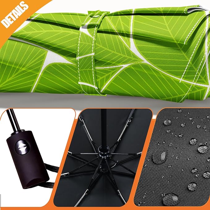 Small Compact Travel Automatic Folding Umbrella for Women Portable Lightweight Rain Wind UV Sun Shade