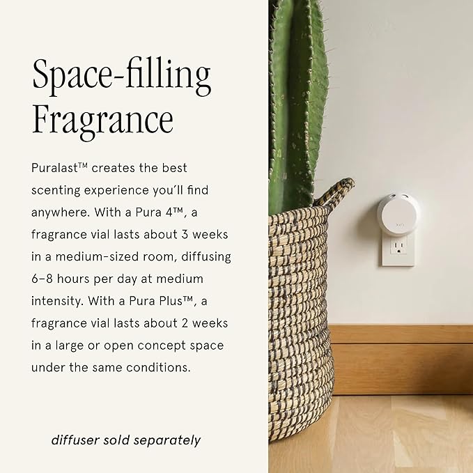 Pura x Studio McGee Smart Home Air Diffuser - Smart Air Diffuser - Up to 120-Hours of Luxury Fragrance per Refill - Spring &amp Summer Fragrance - 2 Pack Sea Salt Driftwood