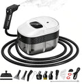 Pressurized Handheld Steam Cleaner 2500W 54oz Large-Capacity Steamer with 3-Level Adjustable Steam 15s Heat-Up &amp 15Pcs Accessories – for Car Tile Grout Couch Floor Bed Dirt Furniture