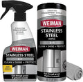 Weiman Stainless Steel Cleaner Kit - Removes Fingerprints Residue Water Marks and Grease