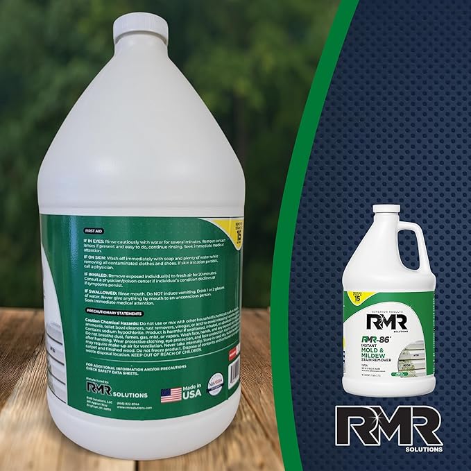 RMR-86 Instant Mold and Mildew Stain Remover Spray - Scrub Free Formula 4 Pack - 1 Gallon