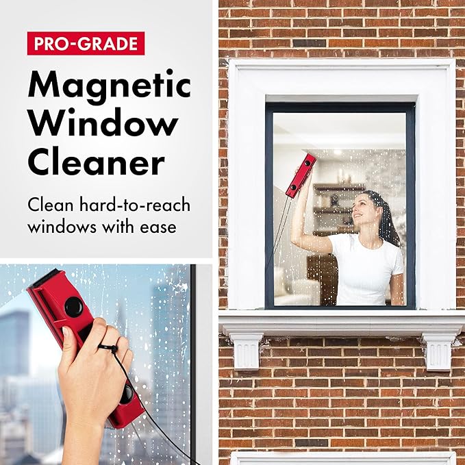Tyroler Outside Magnetic Window Cleaner Tool Glider S-1 Fits Only Very Thin - 0.1- 0.3 Windows Double Sided Windows Cleaner Machine Tool | Magnet Window Cleaner Tools