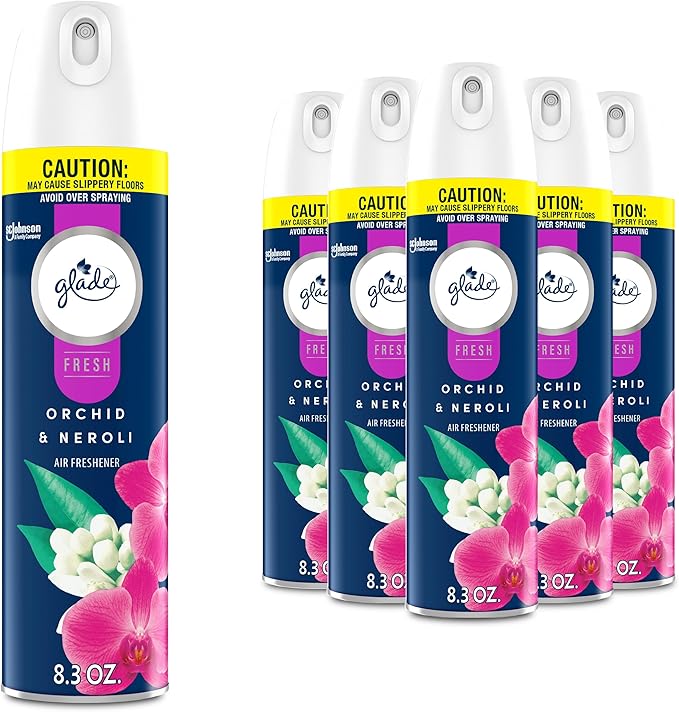 Glade Air Freshener Room Spray Orchid &amp Neroli Fresh Collection 8.3 oz 6 Count