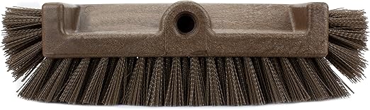 SPARTA Multi-Level Tile Scrub Brush 12 Wide Brush Head Heavy-Duty Tile Cleaning Brush with End Bristles for Commercial Tiles Tubs and Floor Plastic 12 Inches Brown