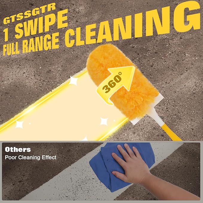 360° Heavy Duty Duster Refills for Swiffer Duster30 Pack &amp 1Handle 4X Faster Electrostatic Deep Duster Kit for Cleaning Pet Hair Blinds &amp Car VentsLasts 2+ Months Eco-Friendly &amp Gift-
