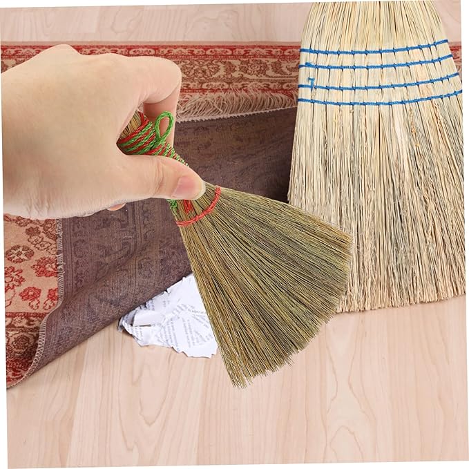 FRCOLOR 10pcs Cleaning Supplies Desk Dust Broom Small Manual Broom Desktop Cleaning