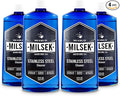 Milsek Stainless Steel Cleaner - Multipurpose Cleaning Supplies for Home and Kitchen Appliances Sink Stovetop Dishwasher Microwaves and Refrigerators - 12 Fl Oz (Pack of 4)