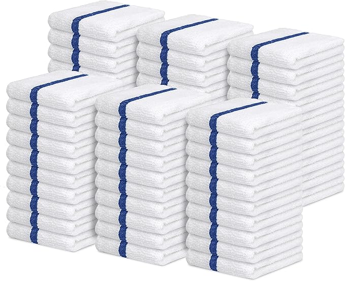 Avalon Towels Terry Bar Mop Towels (Value Pack of 60) Size 16x19 – Absorbent and Durable Multipurpose Cleaning Rags Cotton Cleaning Cloths Terry Cloth Rags Reusable Shop Rag