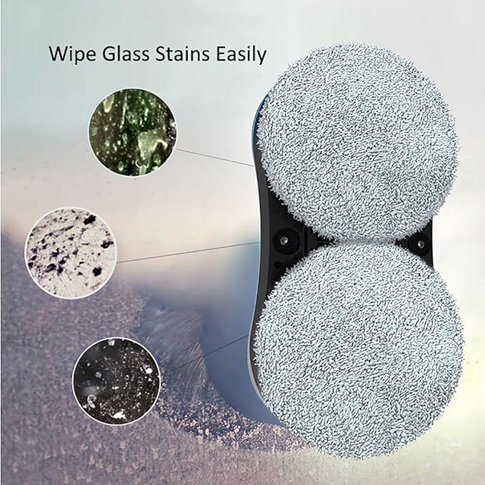 Window Cleaner Robot 5600Pa Suction with Automatic Water Spray Smart Glass Cleaning Robotic for Indoor and Outdoor Glass Tile Window Smart Cleaner Kit with Remote ControlB