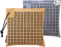 THEDOTS Car Air Purifier Bags (Leather Style) - 2 x 500g Bags (1kg Total) Activated Charcoal Odor Eliminator for Smoke - Unscented Mineral Crystal Absorber for Auto &amp Home (Grey&ampBrown)