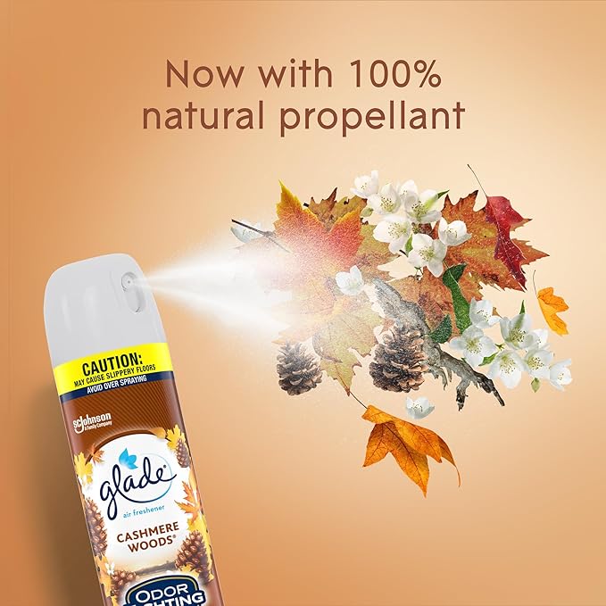 Glade Air Freshener Room Spray Cashmere Woods 8.3 oz 6 Count