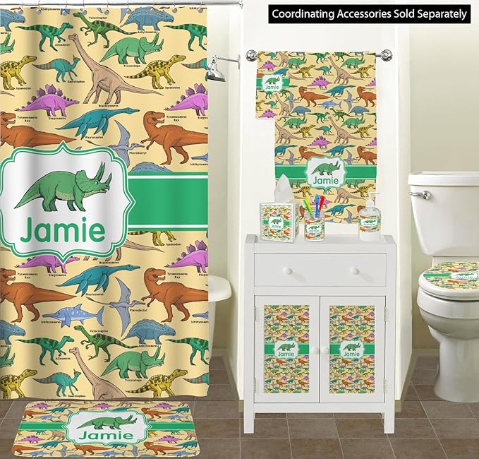 Personalized Dinosaurs Waste Basket - Double Sided (Black)