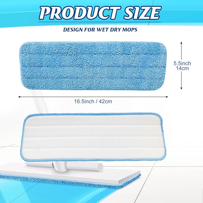 Microfiber Mop Pad Spray Mop Replacement Heads for Wet Dry Mops Machine Washable Reusable Household Replacement Pads for Hardwood and Hard Surface Floor Cleaning and Scrubbing (70 Pcs)