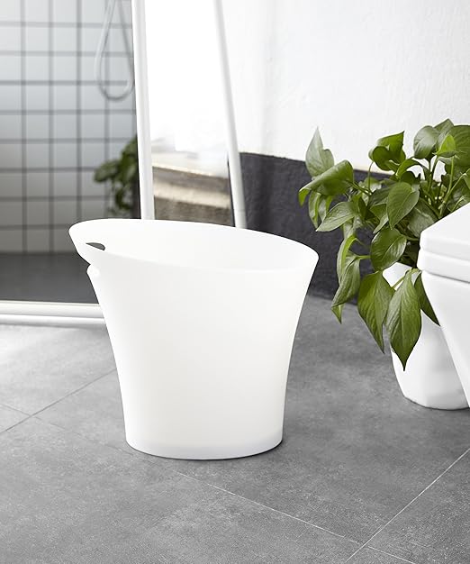 Umbra 2 gal. White Skinny Wastebasket