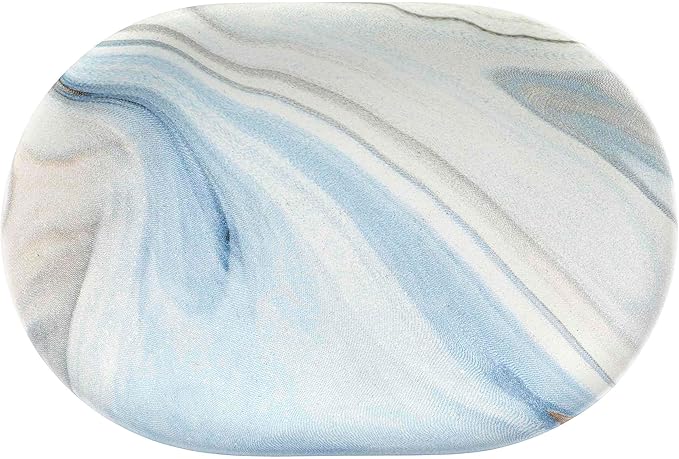 Avanti Linens - Soap Dish Resin Countertop Accessories Guest Bathroom Essentials (Waves Collection Blue)