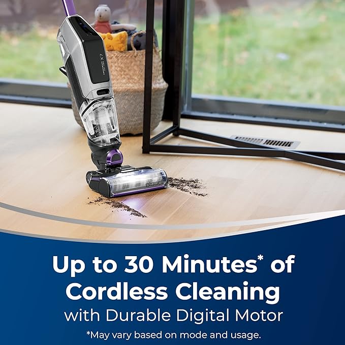 Bissell CrossWave X7 Cordless Pet Pro Multi-Surface Wet Dry Vacuum with WiFi Connectivity 3279 Violet