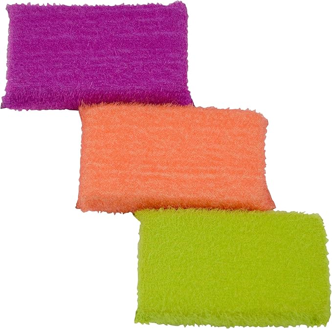 Casabella Multicolor Cellulose Scrub Sponges Blue/Yellow/Pink (Pack of 36)
