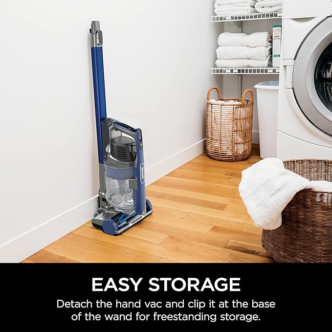 Shark IZ363HT Anti-Allergen Pet Power Cordless Stick Vacuum with PowerFins Technology and Removable Handheld Blue (Renewed)