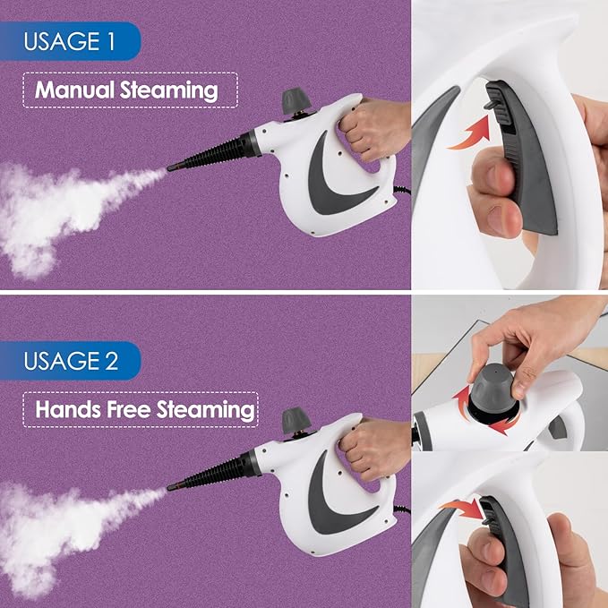 Handheld Steam Cleaner with 14-Piece Accessory Set Steam Cleaner for Home Use Portable Steamer for Cleaning Car Upholstery Tile Grout Home
