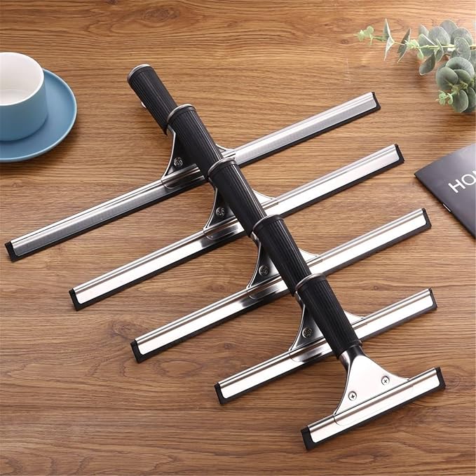 Scraping Glass Window Brush Style Glass Cleaning Wiper Single-Sided Window Cleaning Floor(Black 45cm)