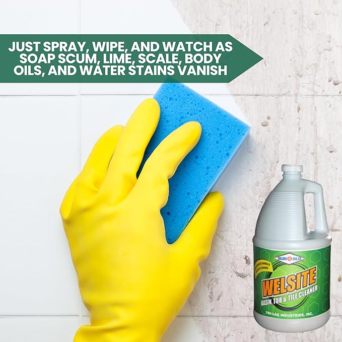 Sun-Glo Welsite Basin Tub &amp Tile Cleaner Premium Restroom Shine (4x1 Gallon Case)