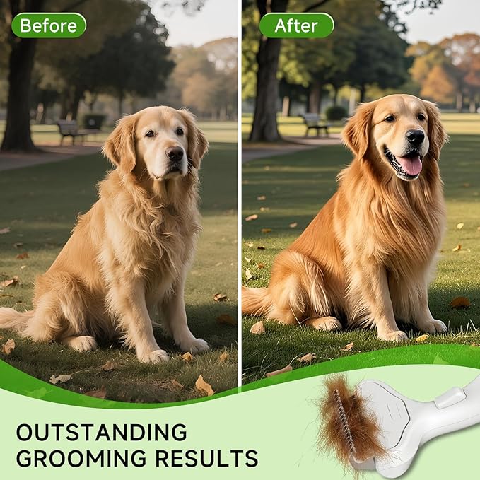 Pet Steam Brush for Dog &amp Cat – shower bath brush – Steam for Shedding &amp Grooming Water Brush for Long &amp Short Haired Pets Spritz Defur Comb 3-in-1 Spray Hair Removal Comb Includes 1*Water
