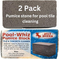 Pool-Whiz Pumice Stone for Pool (2-Pack) | Pool Tile &amp Concrete Cleaner | Pumice Stone for Cleaning Spas Water Features &amp Bathroom Floors | Cleaning Block for Rust &amp Stains by Billy Bucks