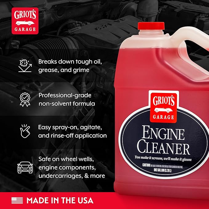 Griot's Garage Engine Cleaner for Car Motorcycle Boat RV and Truck Oil Dirt and Grime Remover 11158 One Gallon