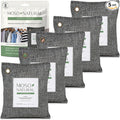 Moso Natural Air Purifying Bag 200g (5 Pack) HGTV Editor's Pick | Premium Bamboo Charcoal Odor Absorber for Home &amp Car | Closet Odor Eliminator &amp Car Air Freshener | Long Lasting Charcoal Bags
