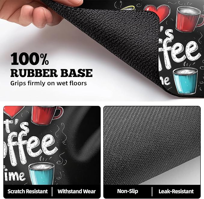 Dish Drying Mat Large Coffee Mat Absorbent Drying Mat for Kitchen Counter Coffee Bar Accessories 32x 17 (3 32Lx17W)