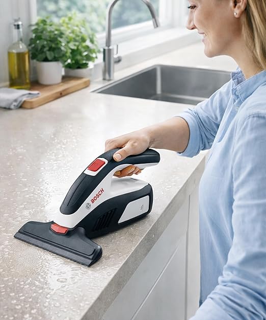Cordless Electric Window Vacuum Squeegee – 2-in-1 Handheld Glass &amp Surface Cleaner – Streak-Free Suction for Showers Mirrors Tiles and Countertops – USB Rechargeable with Dual Head Attachments