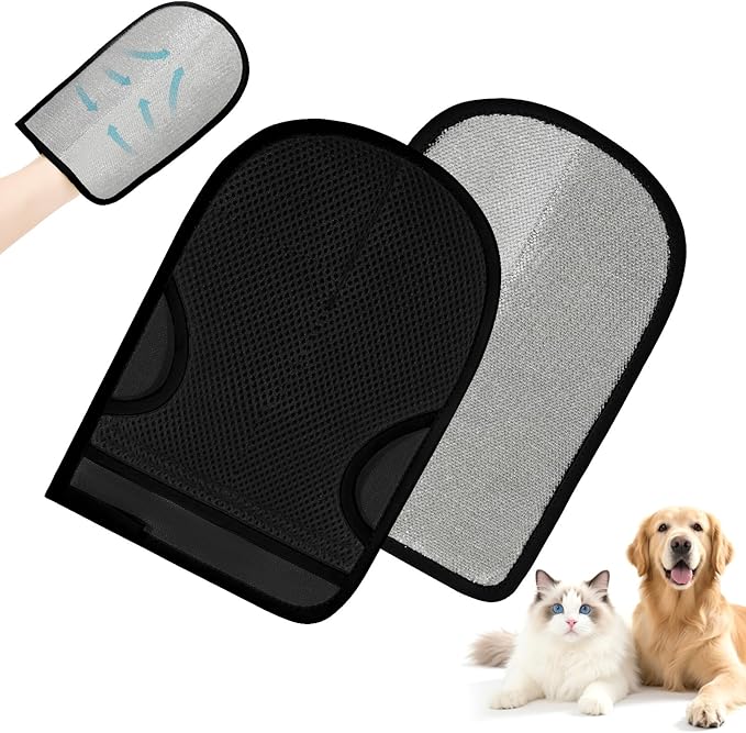 YS&ampJJFZ 2 Pcs Pet Hair Remover Gloves for Cats &amp DogsNewly Upgraded Reusable Electrostatic Pet Hair Gloves Pet Hair Remover Tool for Clothing Couch Carpet Car Seat