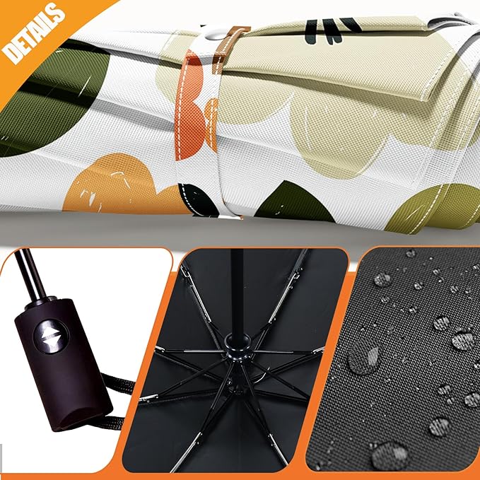 Small Compact Travel Automatic Folding Umbrella for Women Portable Lightweight Rain Wind UV Sun Shade