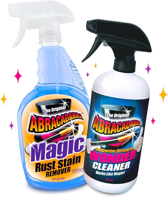 Abracadabra® Duo Contractor Strength Wonder Cleaner- 16oz and Magic Rust Remover 32oz