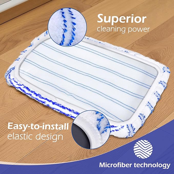 Masthome Microfiber MopLarge Surface Flat Mop with 5 Reusable PadsHardwood Floor Mops for Dry and Wet UseMicrofiber Mops for Floor Cleaning-1 Cleaning Scraper Included