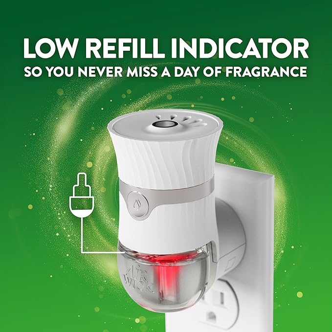 Air Wick Plug in Scented Oil Starter Kit2 Warmers + 6 RefillsLavender &amp ChamomileEco FriendlyEssential OilsAir Freshener(Pack of 2)