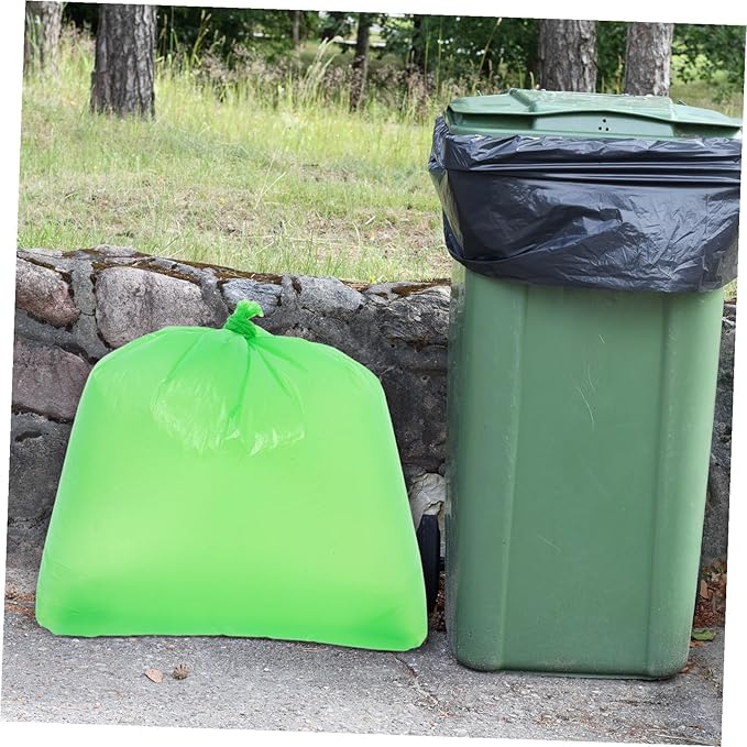 50pcs Thickened Plastic Trash Bags Large Capacity Tear-resistant Garbage Liners for Kitchen Bathroom Wastebaskets PE Material Multipurpose Wastebasket Bags
