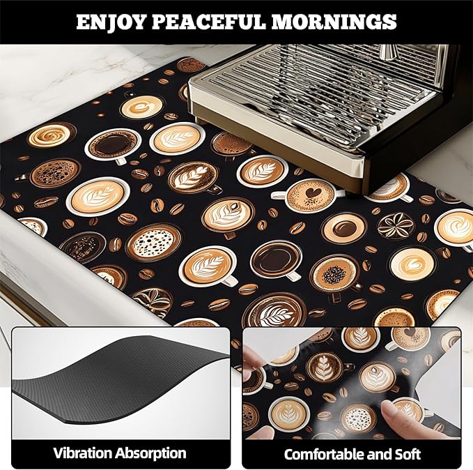 Dish Drying Mat Large Coffee Mat Absorbent Drying Mat for Kitchen Counter Coffee Bar Accessories 32x 17 (5 32Lx17W)