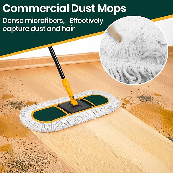 24 Commercial dust mop with 5 mop Heads