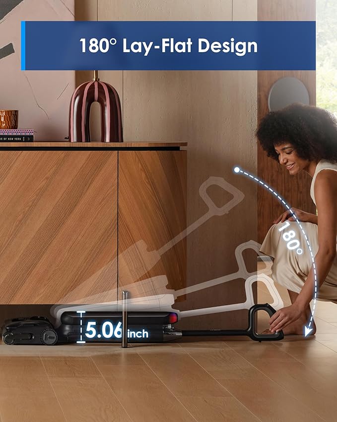 Tineco Floor One S9 Artist Pro Wet Dry Vacuum Cleaner 22kPa Suction 360° SmoothDrive Anti-Tangle Design 185°F Flashdry 75 Min Runtime Dual-Edge Cleaning 180° Lay-Flat