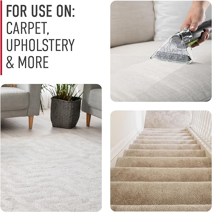 Hoover Pure Essentials Carpet Cleaner Solution 50 oz. Fresh Rain Scent Natural Plant Based Formula Deep Cleaning Carpet Shampoo Solution Pair with Hoover Carpet Cleaner Machine