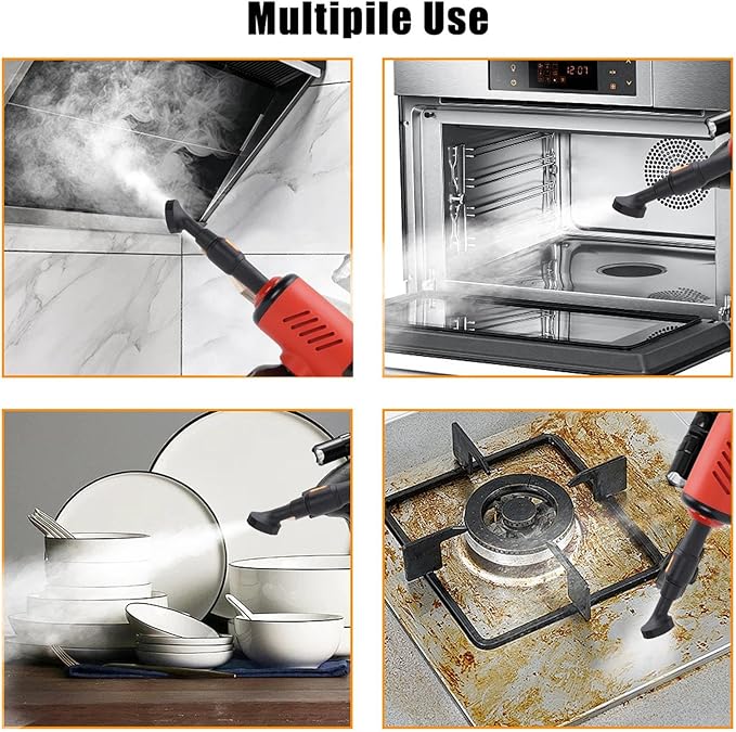 TOPINCN Handheld Steam Cleaner High Temperature Pressurized Steamer Machine with Brush Heads and Digital Display Compact and Lightweight Suitablefor Home Travel Use