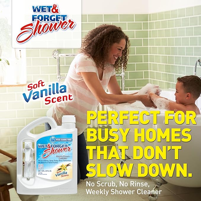 Wet &amp Forget Shower Cleaner Weekly Application Requires No Scrubbing Bleach-Free Formula 64 Ounce (Pack of 1)