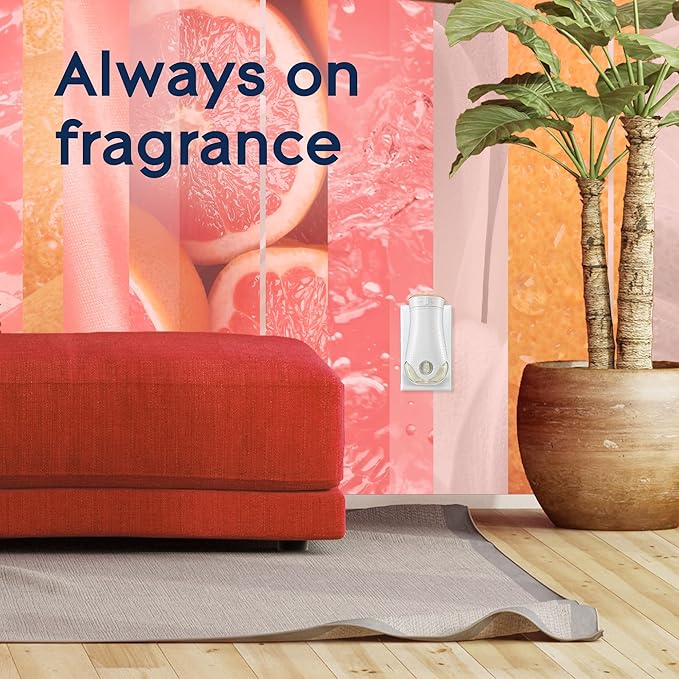 Glade PlugIns Refills Air Freshener Starter Kit Scented and Essential Oils for Home and Bathroom Joyful Citrus &amp Daisies 4.02 Fl Oz 2 Warmers + 6 Refills