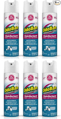 OdoBan Ready-to-Use 360-Degree Continuous Spray Disinfectant &amp Harsh Aroma Eliminator Fabric &amp Air Freshener Made in the USA Cotton Breeze Scent 14.6 Ounces 6 Pack