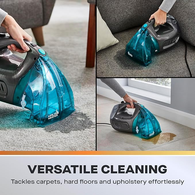 Hausmeister Hydroflex Carpet Cleaner Machine Upholstery Cleaner Machine for Couch Car Seats &amp Pet Stains 500W Powerful Handheld Deep Cleaner with 3 Brush Heads