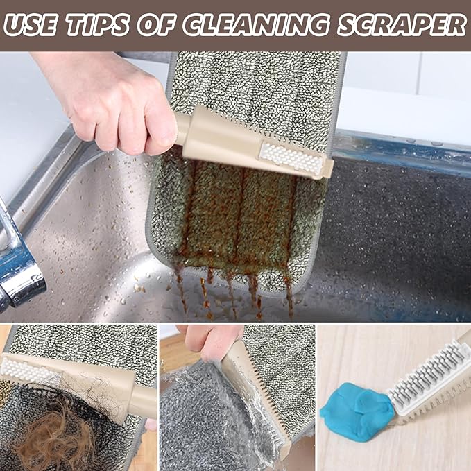 HOMTOYOU Spray Mops with 10 Reusable Pads: Wet Mop for Hardwood Tile Wood Laminate Vinyl - Absorbs Pet Hair Dust
